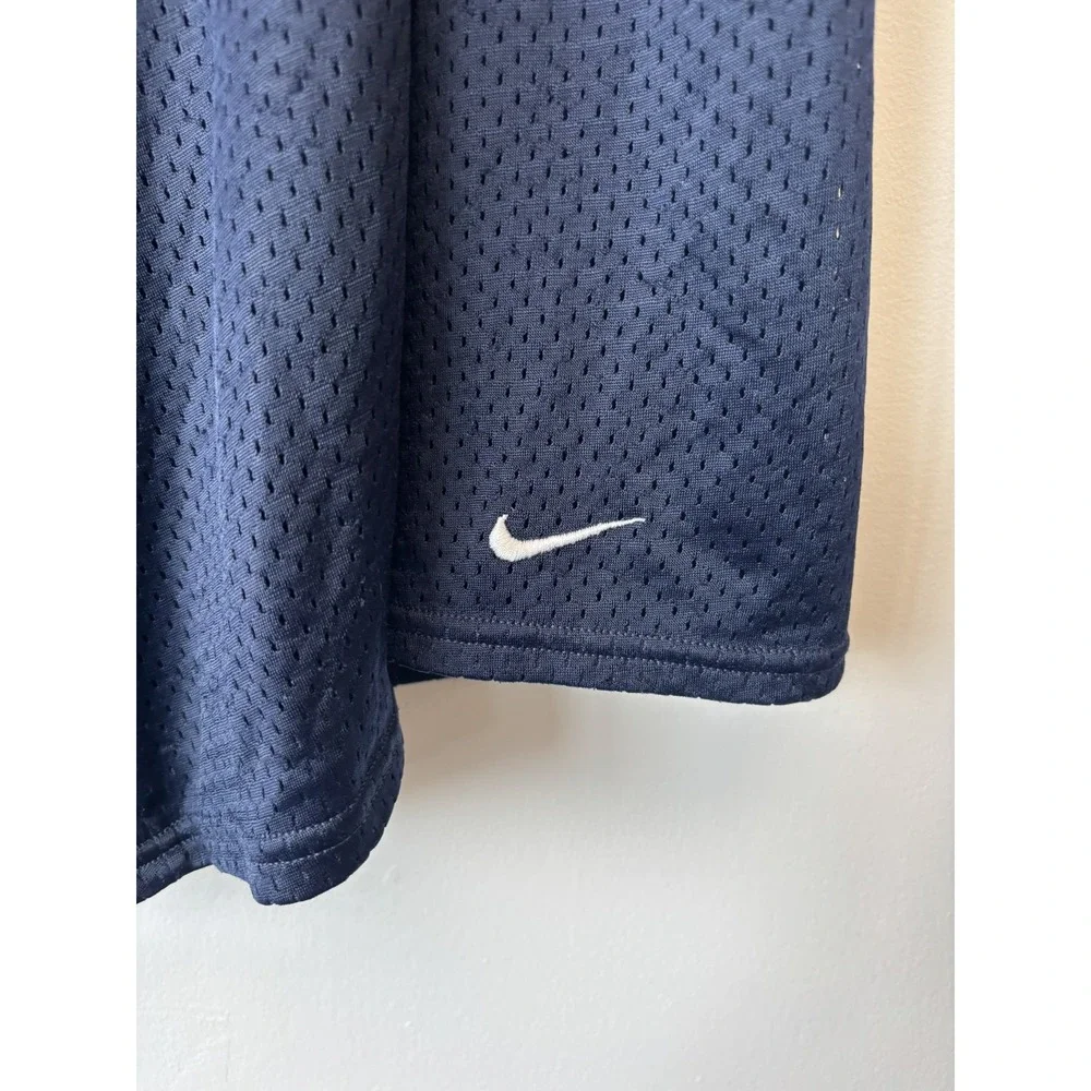 Vintage Y2K Nike Shorts Mens XL Navy Blue Athletic Mesh Performance‎ Swoosh